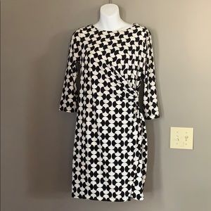 Talbots Medium Petite Dress. Black and White